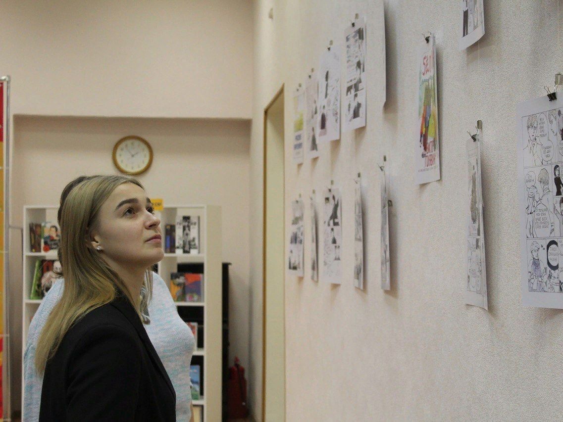 В Центральной городской библиотеке им. Ф.А. Семенова состоялось итоговое мероприятие грантового проекта - презентация выставки комикс-адаптаций #Все_по_классике.